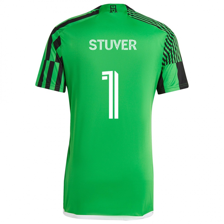 Kinderen Brad Stuver #1 Groen Zwart Thuisshirt Thuistenue 2024/25 T-Shirt België