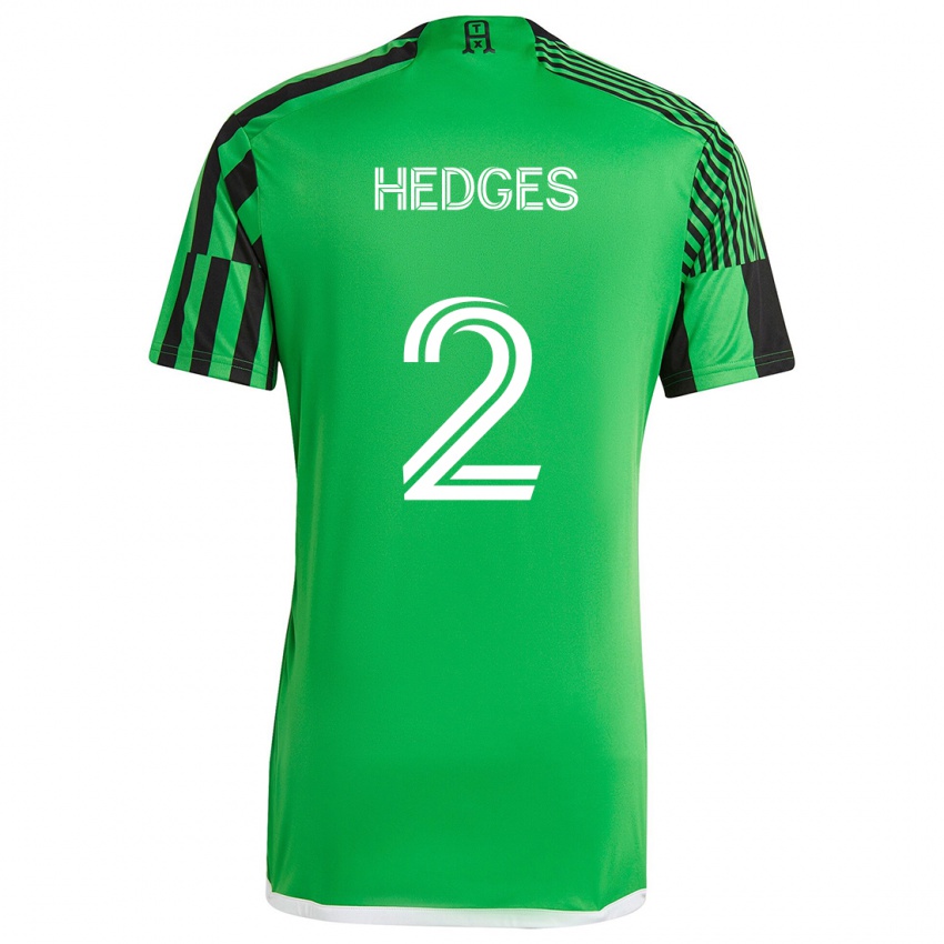 Kinderen Matt Hedges #2 Groen Zwart Thuisshirt Thuistenue 2024/25 T-Shirt België