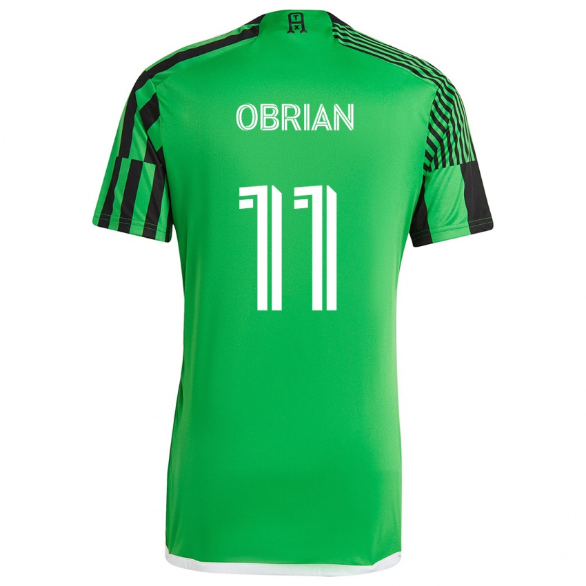 Kinderen Jáder Obrian #11 Groen Zwart Thuisshirt Thuistenue 2024/25 T-Shirt België