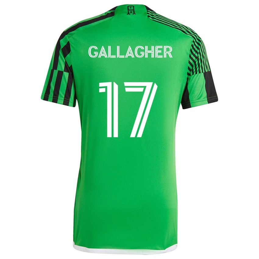 Kinderen Jon Gallagher #17 Groen Zwart Thuisshirt Thuistenue 2024/25 T-Shirt België