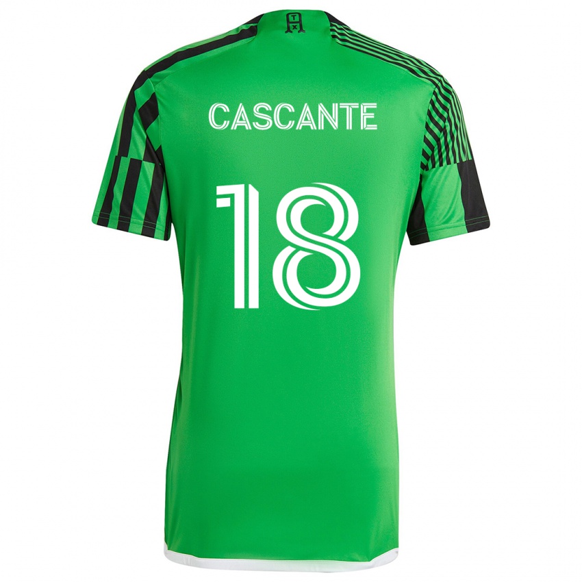 Kinderen Julio Cascante #18 Groen Zwart Thuisshirt Thuistenue 2024/25 T-Shirt België