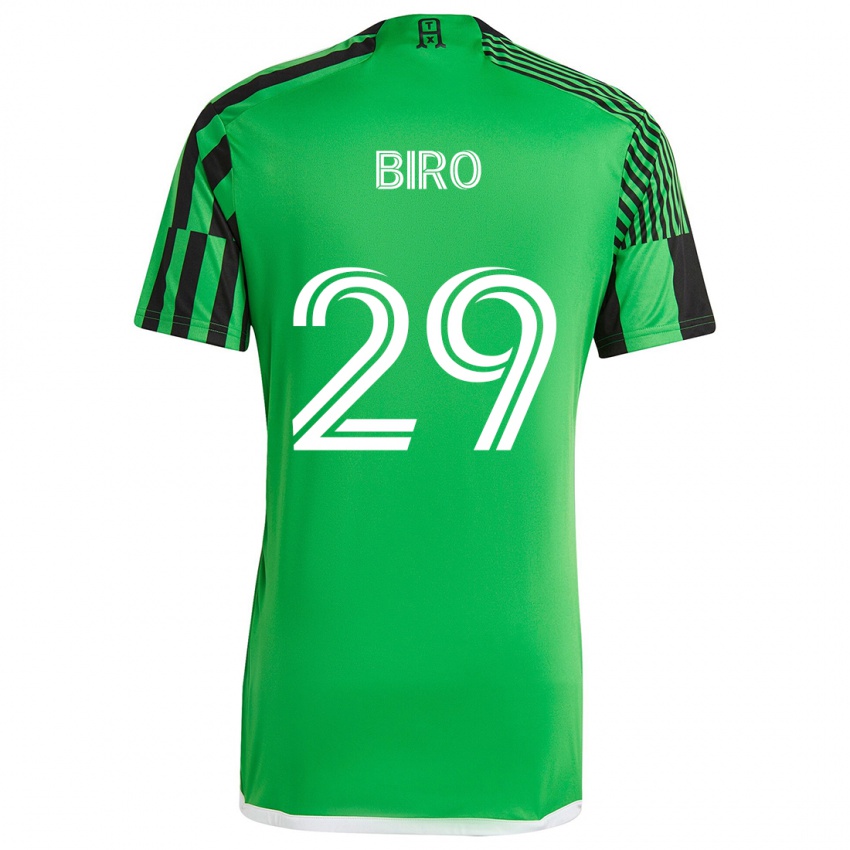 Kinderen Guilherme Biro #29 Groen Zwart Thuisshirt Thuistenue 2024/25 T-Shirt België