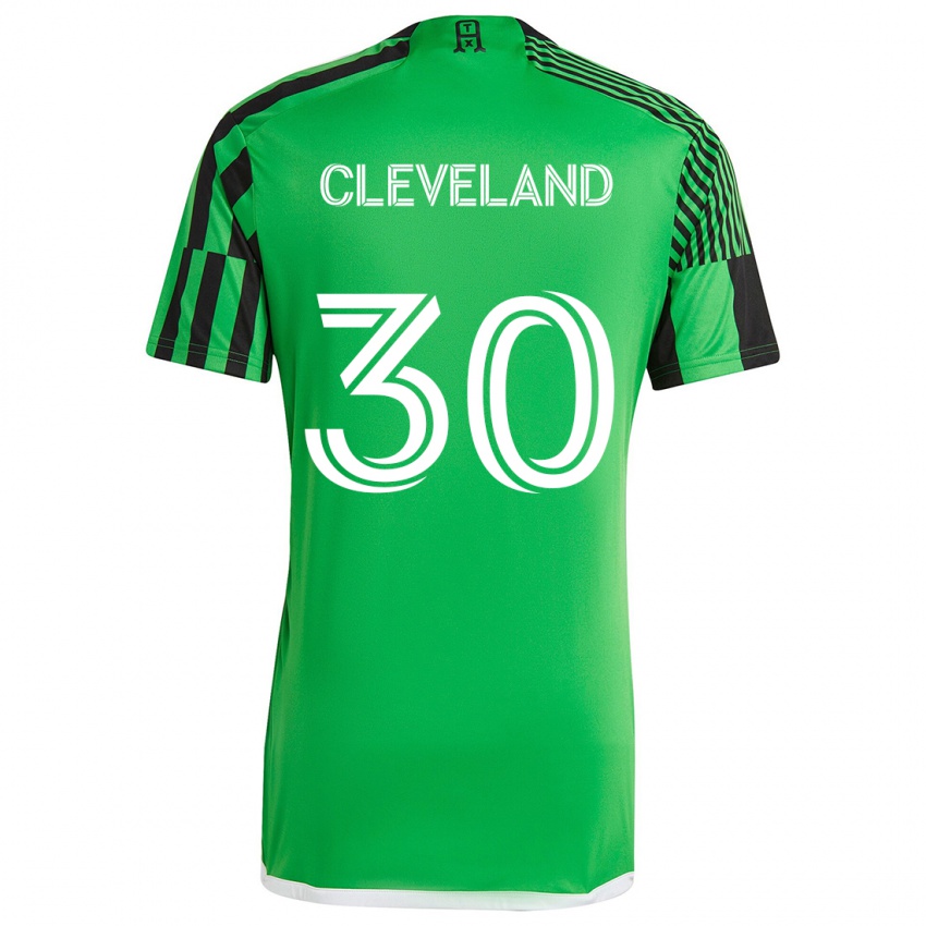 Kinderen Stefan Cleveland #30 Groen Zwart Thuisshirt Thuistenue 2024/25 T-Shirt België