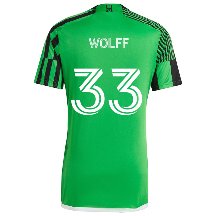 Kinderen Owen Wolff #33 Groen Zwart Thuisshirt Thuistenue 2024/25 T-Shirt België