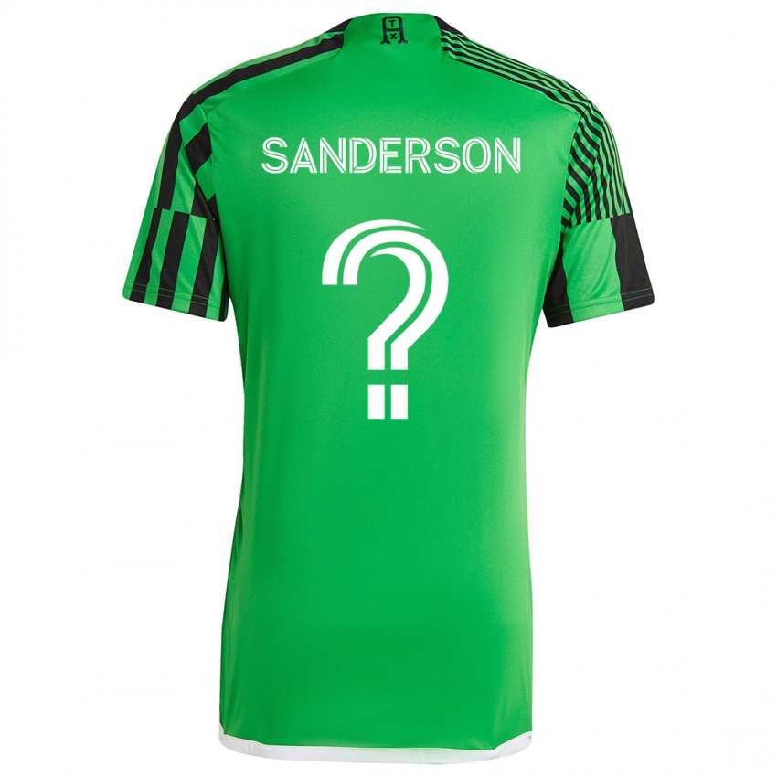 Kinderen Spencer Sanderson #0 Groen Zwart Thuisshirt Thuistenue 2024/25 T-Shirt België