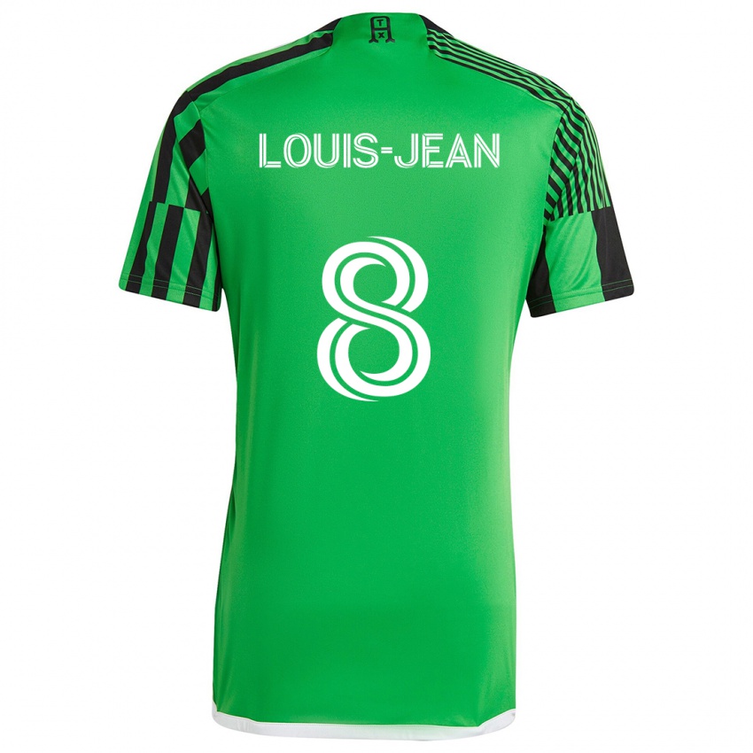 Kinderen Steeve Louis-Jean #8 Groen Zwart Thuisshirt Thuistenue 2024/25 T-Shirt België