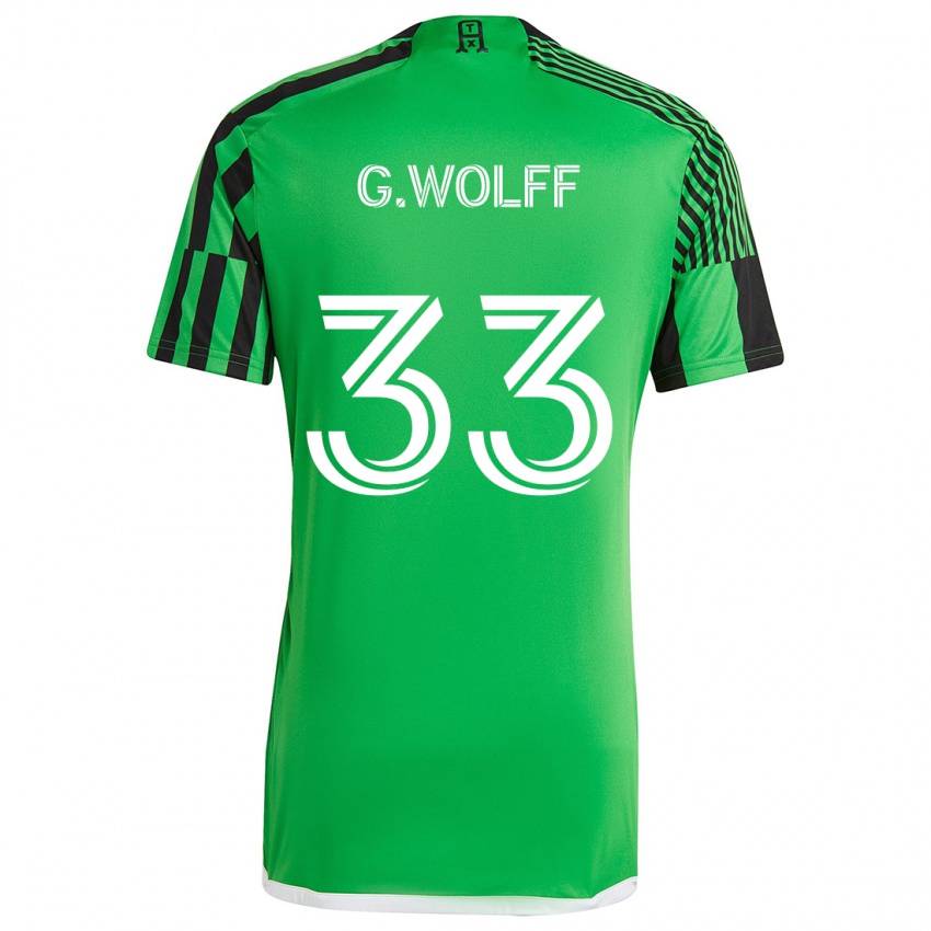 Kinderen Gavin Wolff #33 Groen Zwart Thuisshirt Thuistenue 2024/25 T-Shirt België