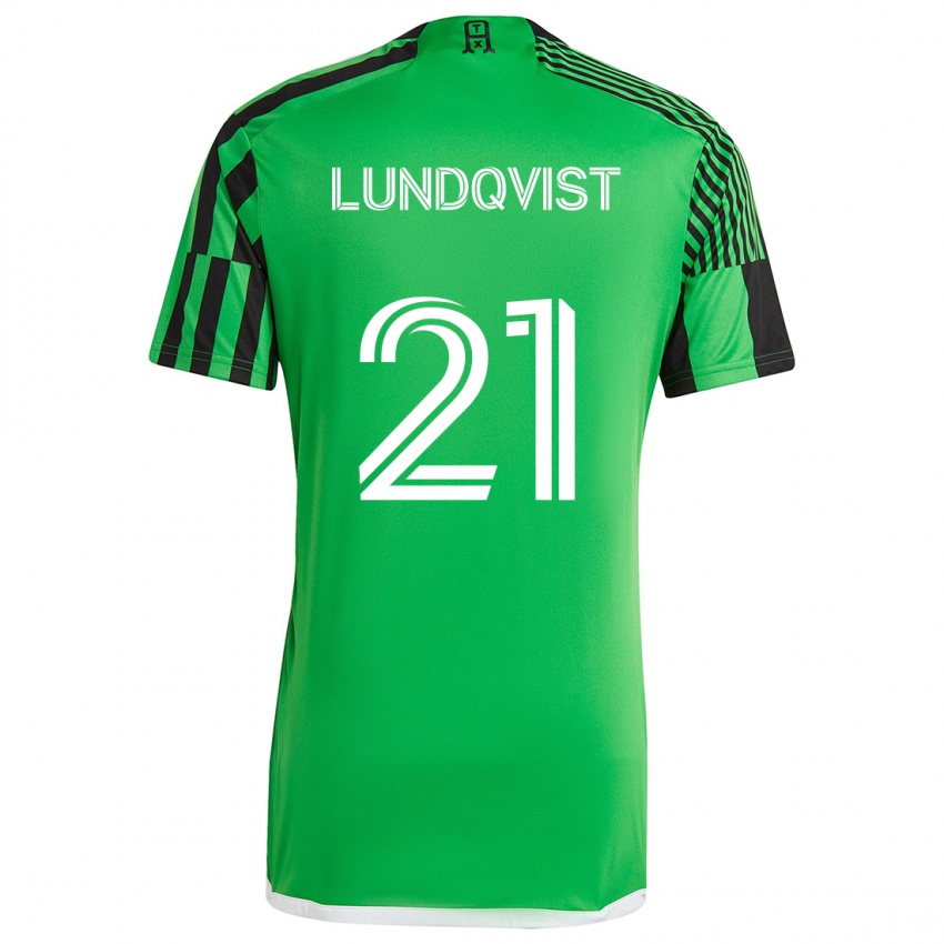 Kinderen Adam Lundqvist #21 Groen Zwart Thuisshirt Thuistenue 2024/25 T-Shirt België