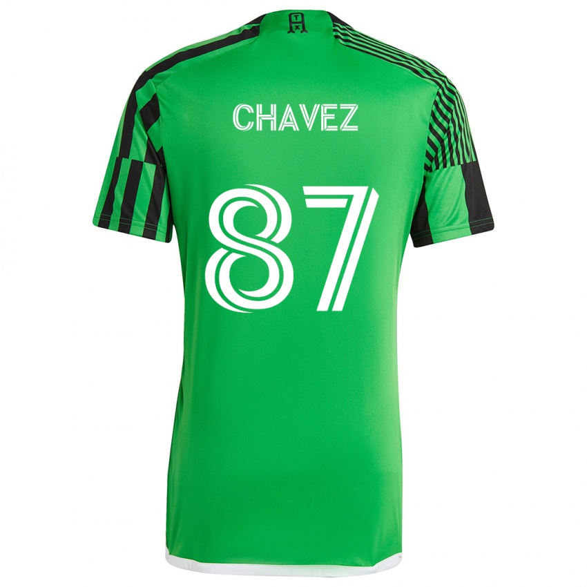 Kinderen Alfonso Ocampo-Chávez #87 Groen Zwart Thuisshirt Thuistenue 2024/25 T-Shirt België