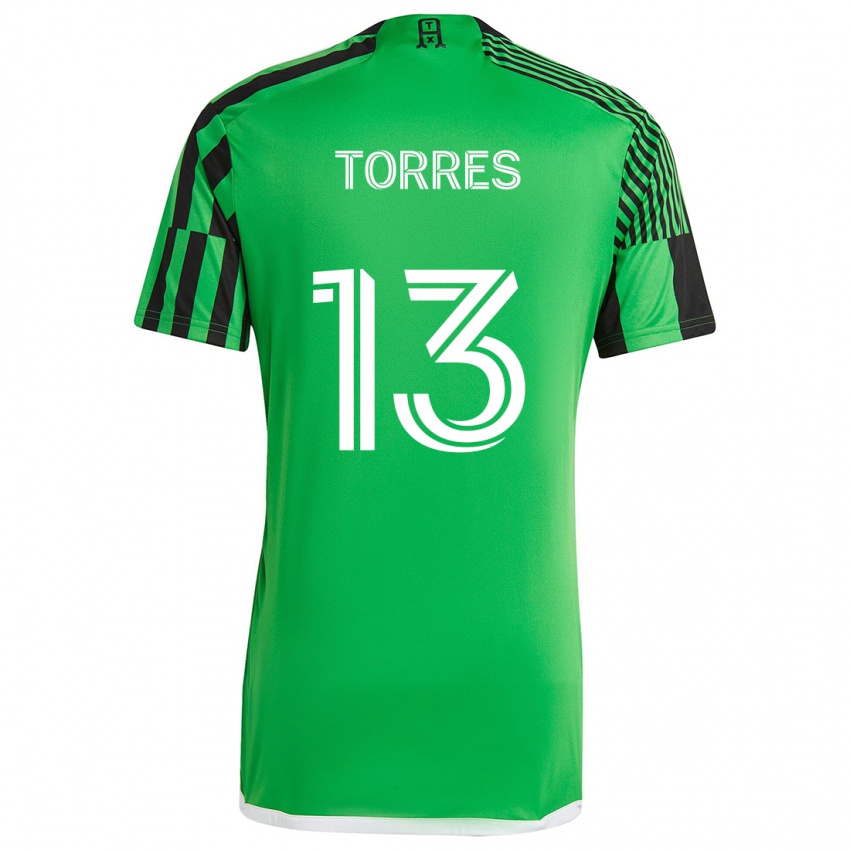 Kinderen Leo Torres #13 Groen Zwart Thuisshirt Thuistenue 2024/25 T-Shirt België