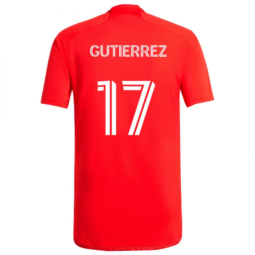 Kinderen Brian Gutiérrez #17 Rood Wit Thuisshirt Thuistenue 2024/25 T-Shirt België