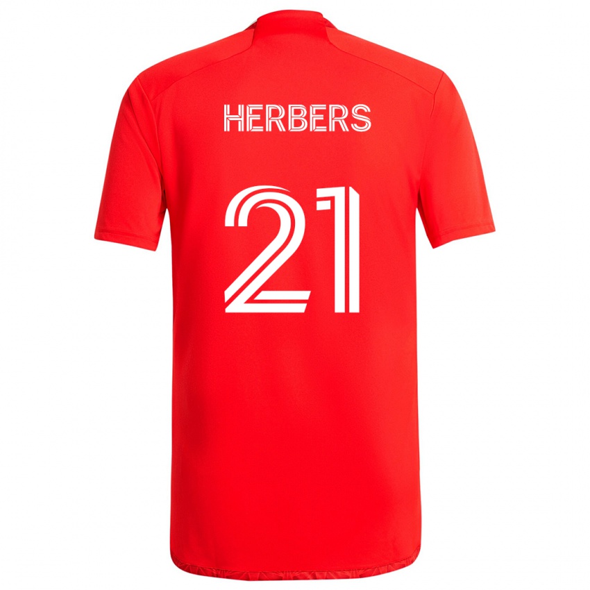 Kinderen Fabian Herbers #21 Rood Wit Thuisshirt Thuistenue 2024/25 T-Shirt België