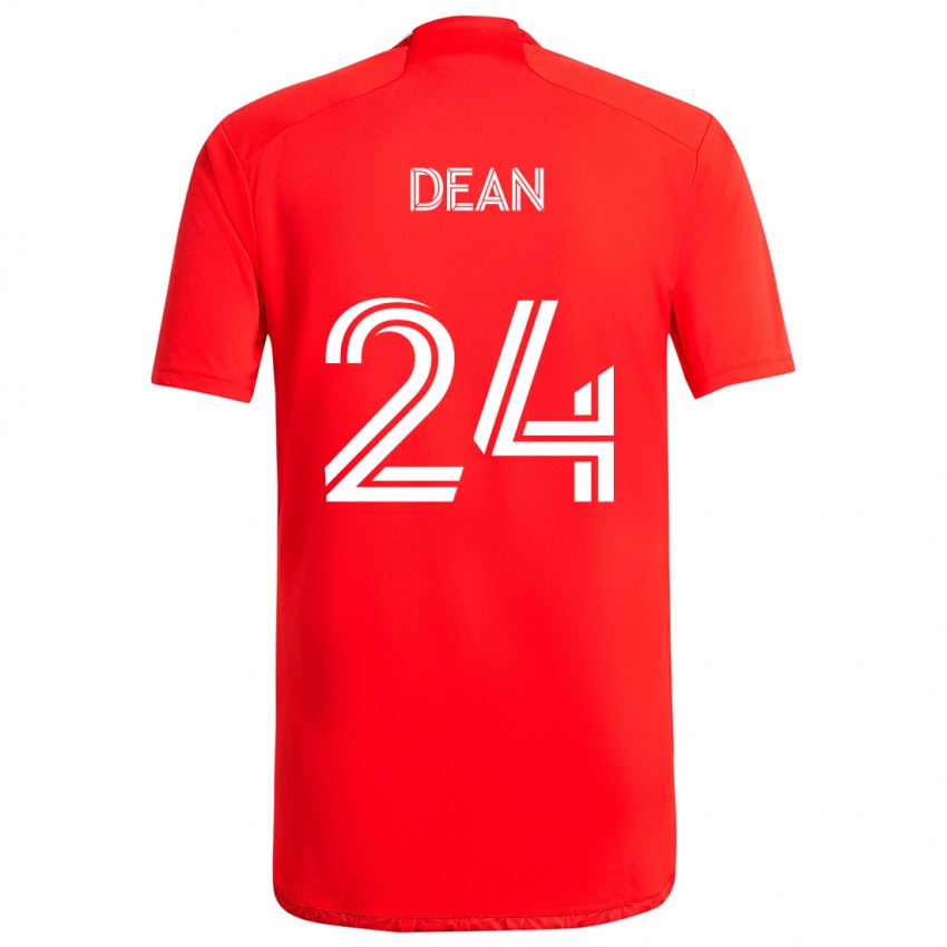 Kinderen Jonathan Dean #24 Rood Wit Thuisshirt Thuistenue 2024/25 T-Shirt België