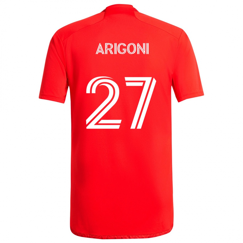 Kinderen Allan Arigoni #27 Rood Wit Thuisshirt Thuistenue 2024/25 T-Shirt België