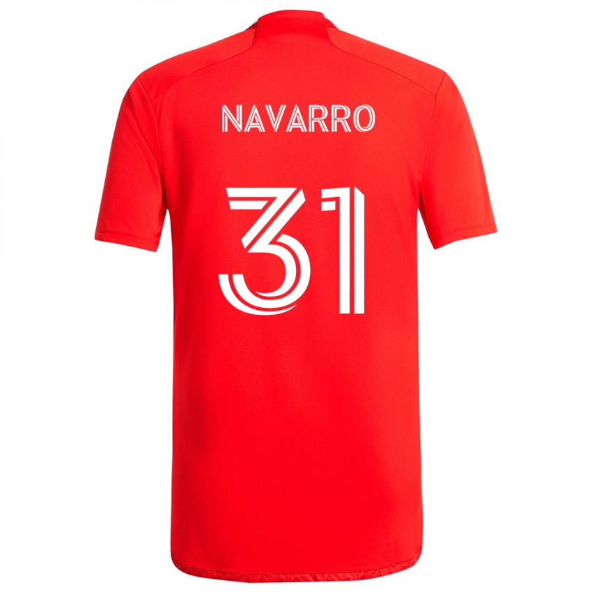 Kinderen Federico Navarro #31 Rood Wit Thuisshirt Thuistenue 2024/25 T-Shirt België