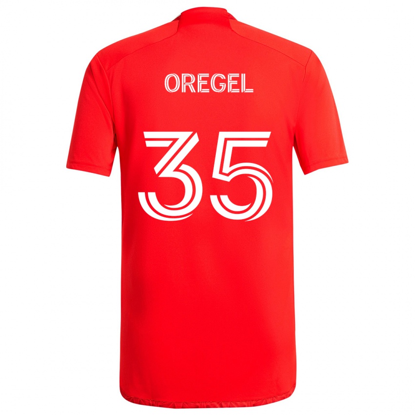 Kinderen Sergio Oregel #35 Rood Wit Thuisshirt Thuistenue 2024/25 T-Shirt België