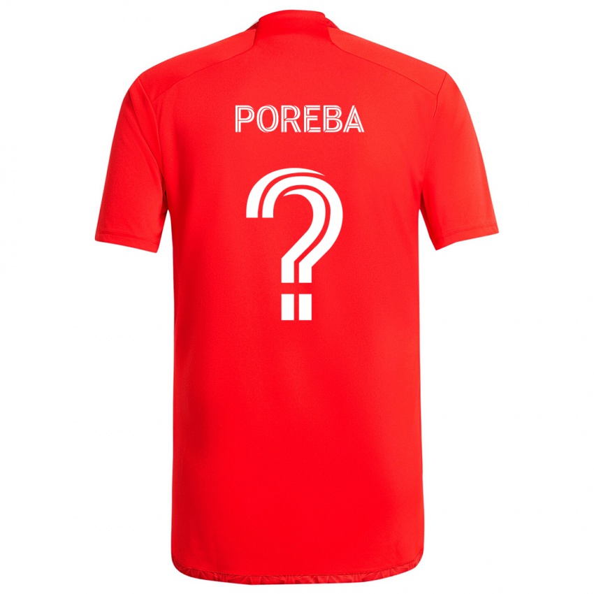 Kinderen David Poreba #0 Rood Wit Thuisshirt Thuistenue 2024/25 T-Shirt België