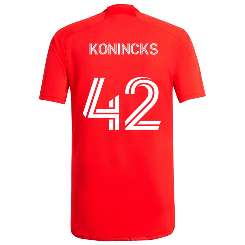 Kinderen Diego Konincks #42 Rood Wit Thuisshirt Thuistenue 2024/25 T-Shirt België