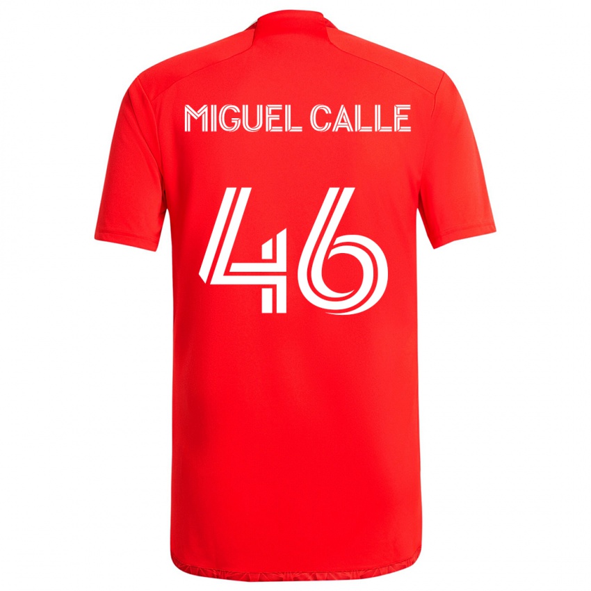 Kinderen Juan Miguel Calle #46 Rood Wit Thuisshirt Thuistenue 2024/25 T-Shirt België