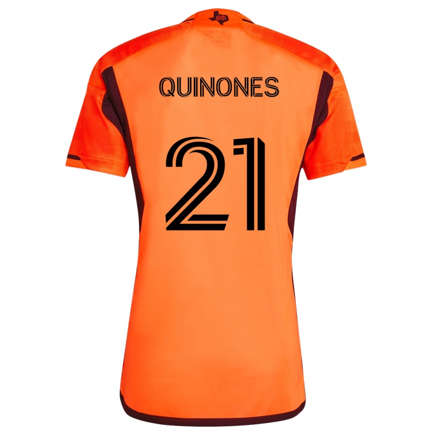 Kinderen Nelson Quiñónes #21 Oranje Zwart Thuisshirt Thuistenue 2024/25 T-Shirt België