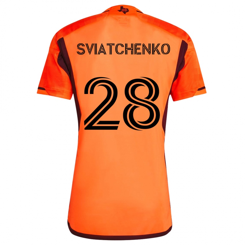 Kinderen Erik Sviatchenko #28 Oranje Zwart Thuisshirt Thuistenue 2024/25 T-Shirt België