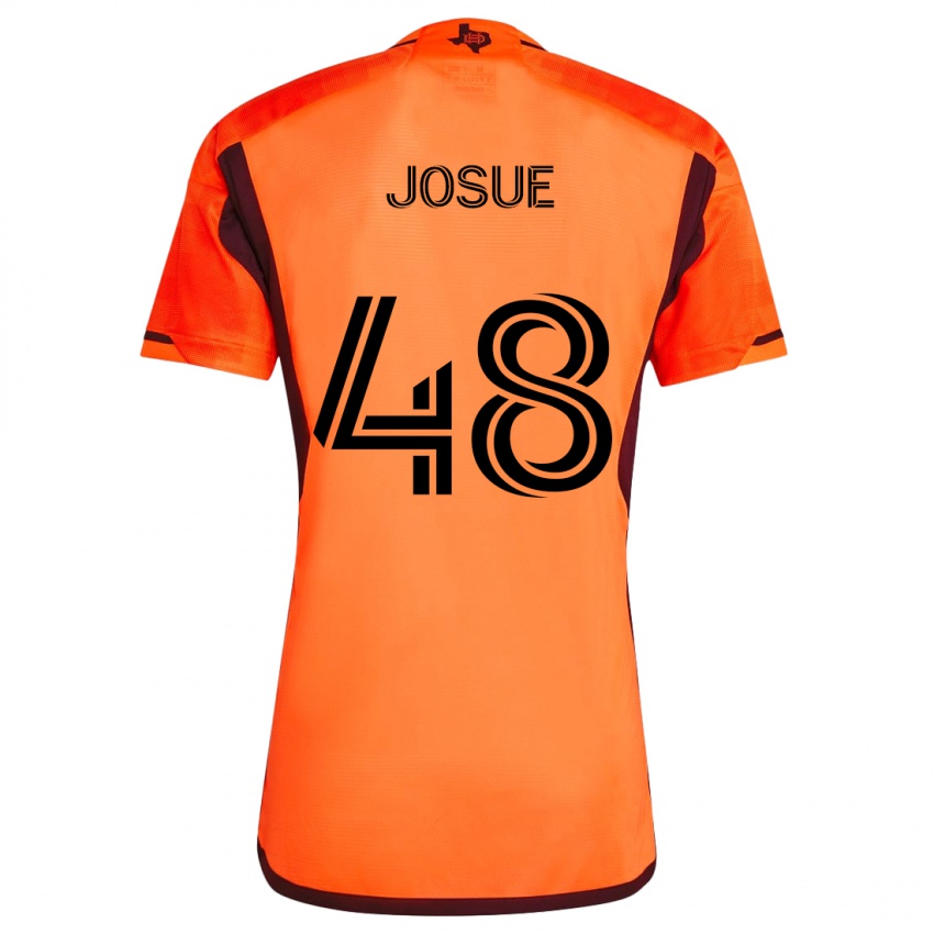 Kinderen Josué #48 Oranje Zwart Thuisshirt Thuistenue 2024/25 T-Shirt België