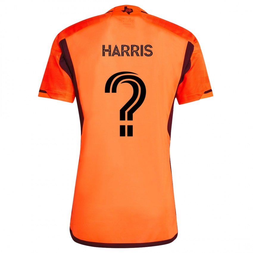 Enfant Maillot Micah Harris #0 Orange Noir Tenues Domicile 2024/25 T-Shirt Belgique