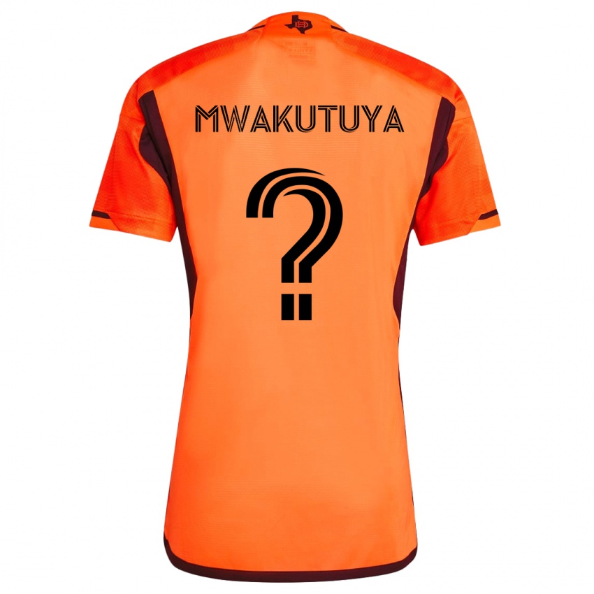 Enfant Maillot Isaac Mwakutuya #0 Orange Noir Tenues Domicile 2024/25 T-Shirt Belgique