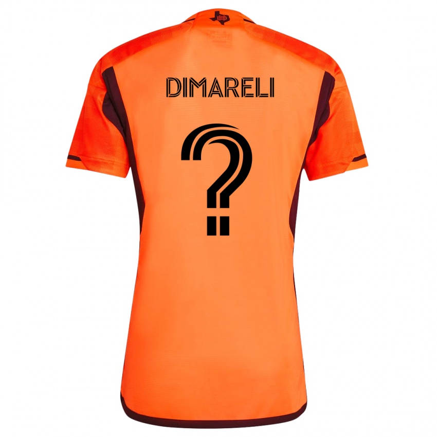 Enfant Maillot Mattheo Dimareli #0 Orange Noir Tenues Domicile 2024/25 T-Shirt Belgique