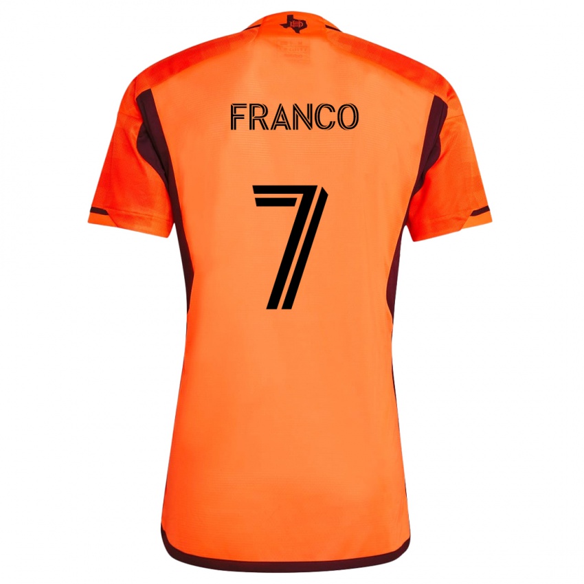 Kinderen Iván Franco #7 Oranje Zwart Thuisshirt Thuistenue 2024/25 T-Shirt België