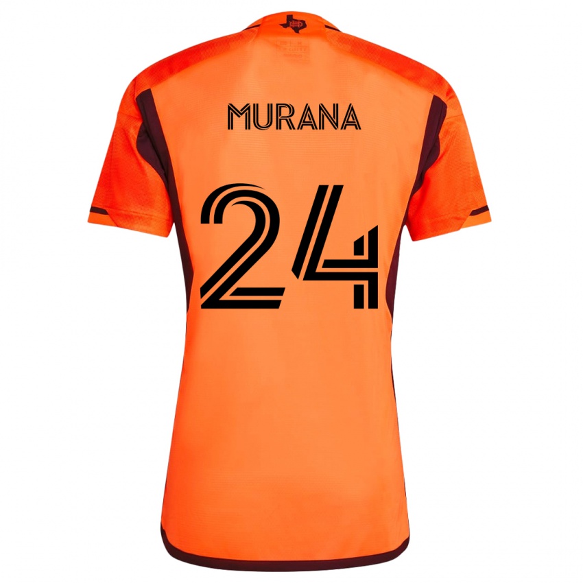 Kinderen Mujeeb Murana #24 Oranje Zwart Thuisshirt Thuistenue 2024/25 T-Shirt België