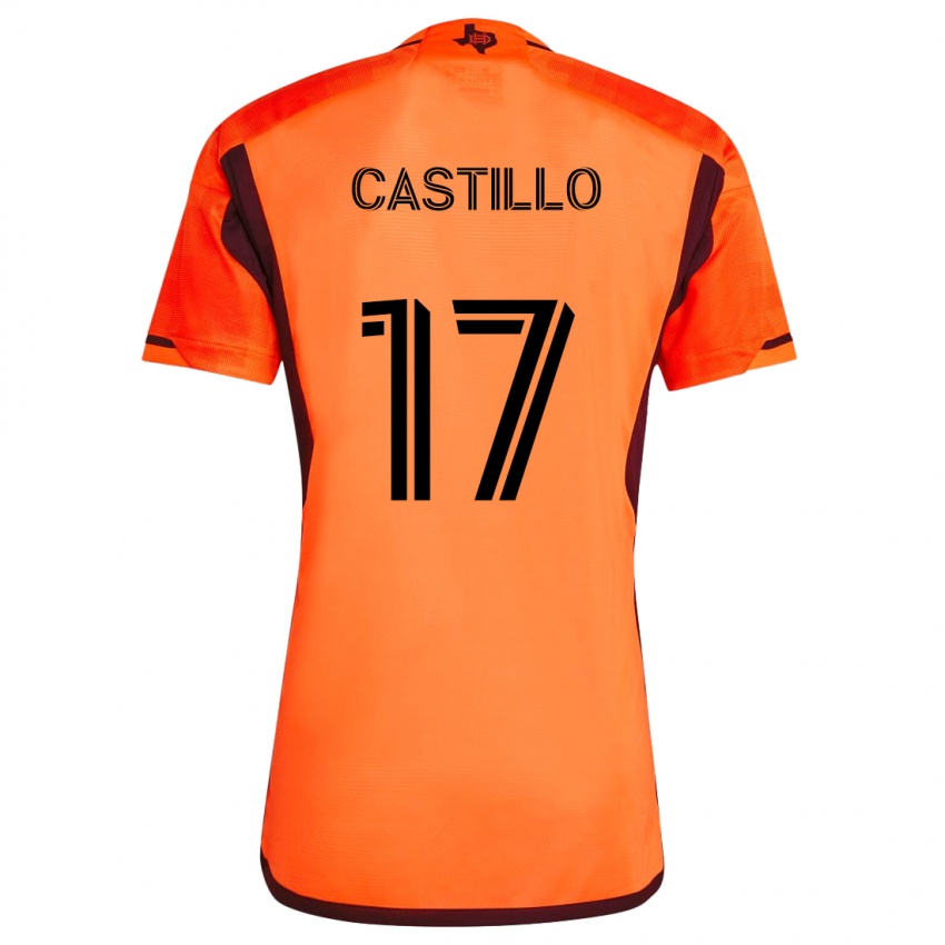 Enfant Maillot Joyner Castillo #17 Orange Noir Tenues Domicile 2024/25 T-Shirt Belgique