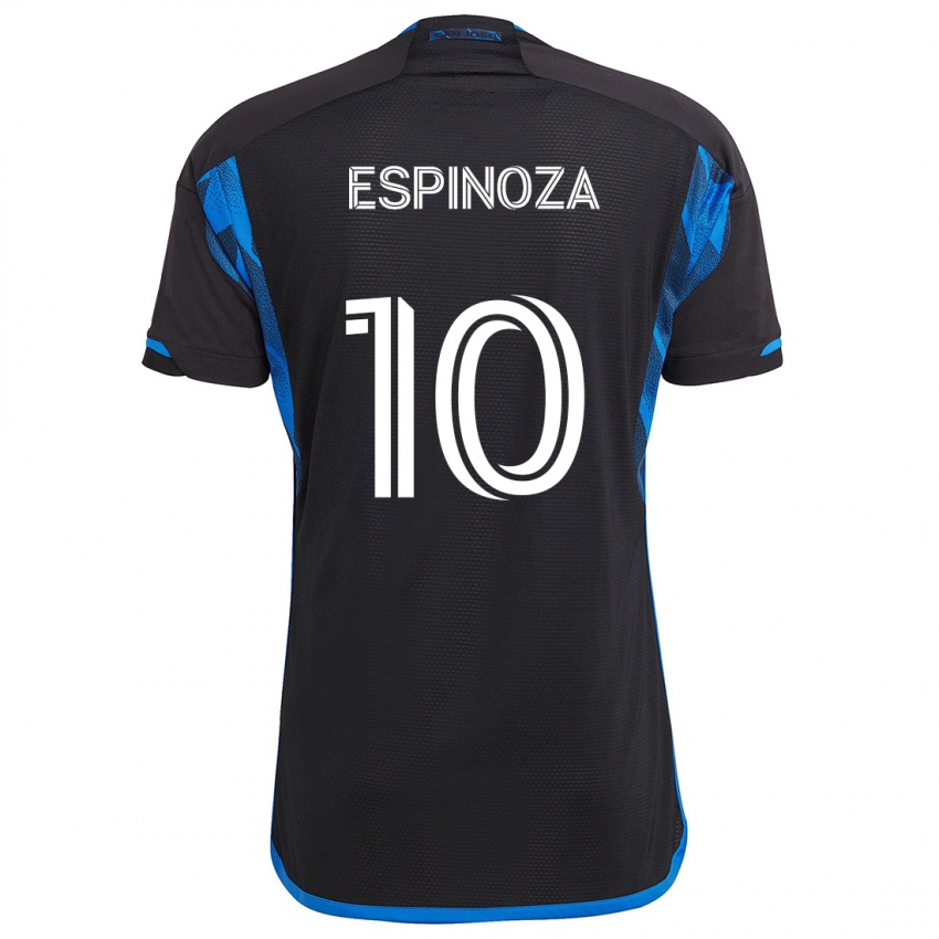 Kinderen Cristian Espinoza #10 Blauw Zwart Thuisshirt Thuistenue 2024/25 T-Shirt België