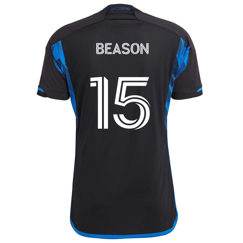 Kinderen Tanner Beason #15 Blauw Zwart Thuisshirt Thuistenue 2024/25 T-Shirt België