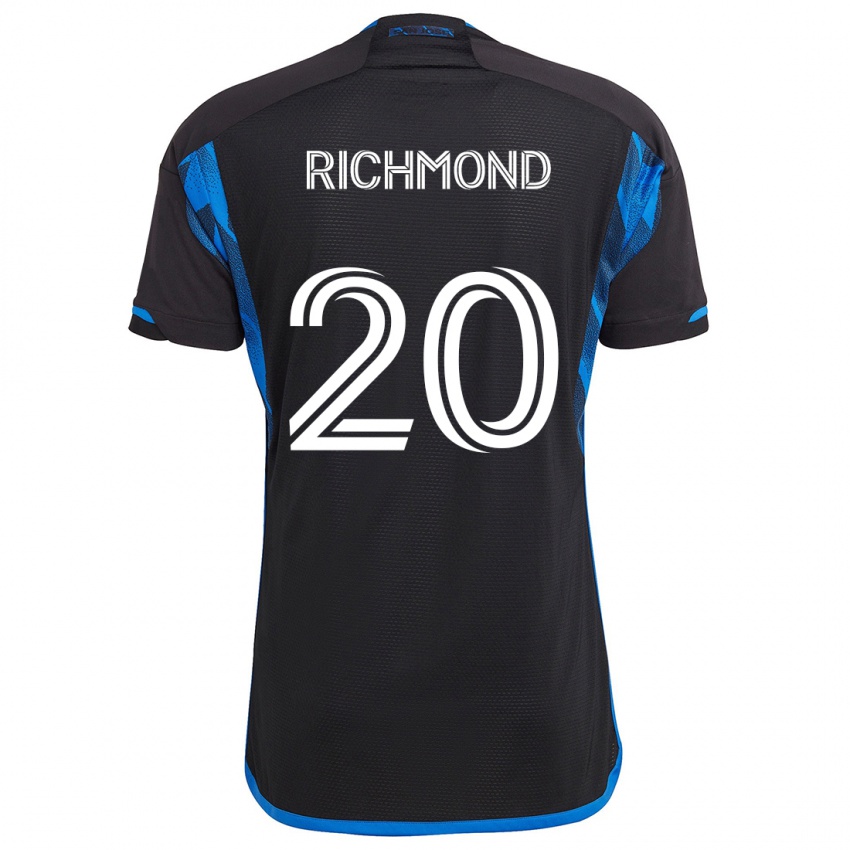 Kinderen Will Richmond #20 Blauw Zwart Thuisshirt Thuistenue 2024/25 T-Shirt België