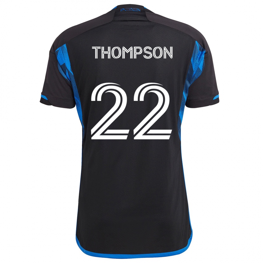 Kinder Tommy Thompson #22 Blau Schwarz Heimtrikot Trikot 2024/25 T-Shirt Belgien