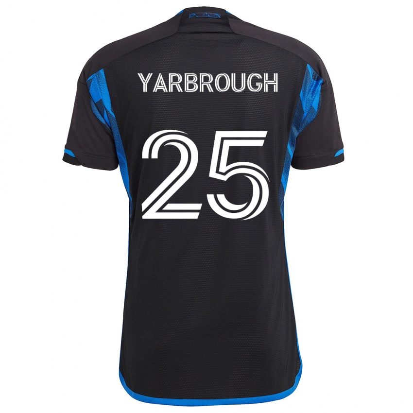 Enfant Maillot William Yarbrough #25 Bleu Noir Tenues Domicile 2024/25 T-Shirt Belgique