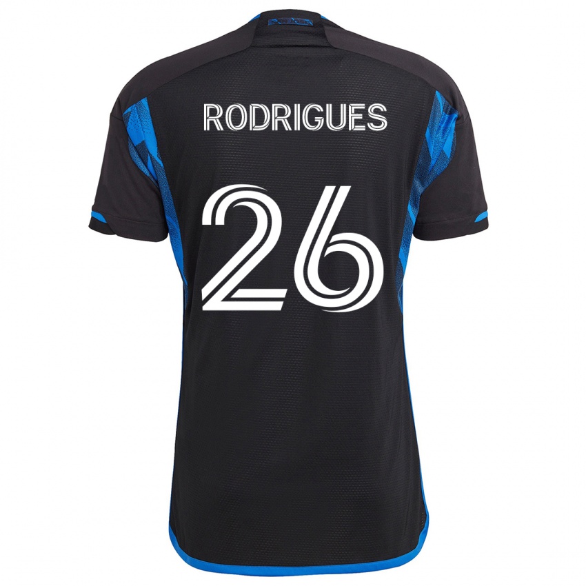 Kinderen Rodrigues #26 Blauw Zwart Thuisshirt Thuistenue 2024/25 T-Shirt België