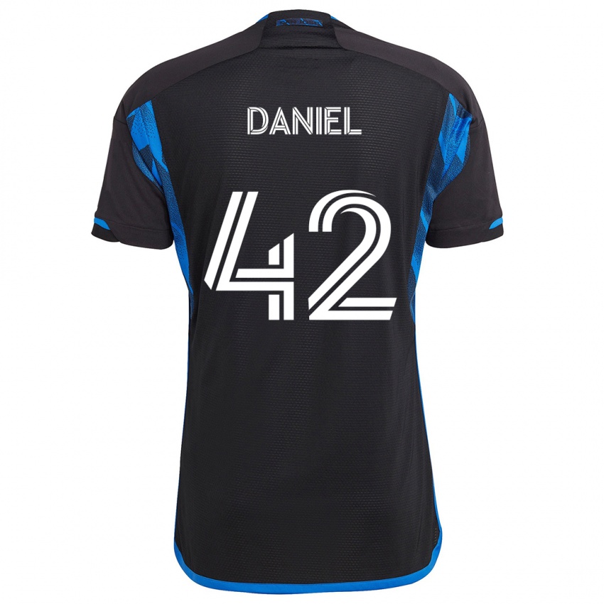 Kinder Daniel #42 Blau Schwarz Heimtrikot Trikot 2024/25 T-Shirt Belgien