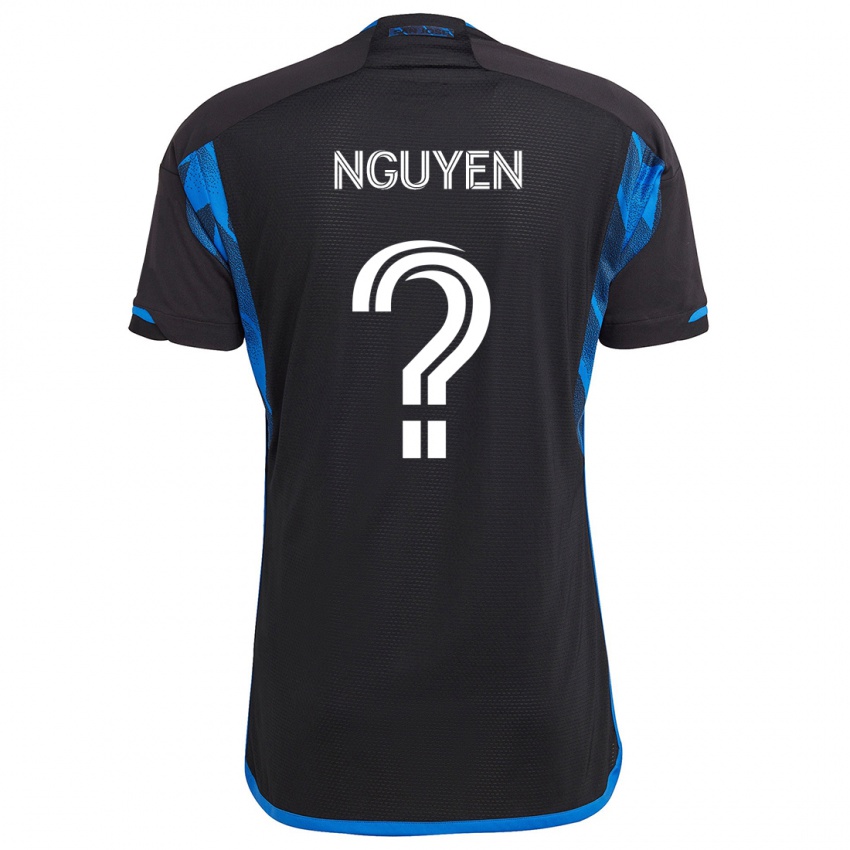 Kinderen Christopher Nguyen #0 Blauw Zwart Thuisshirt Thuistenue 2024/25 T-Shirt België