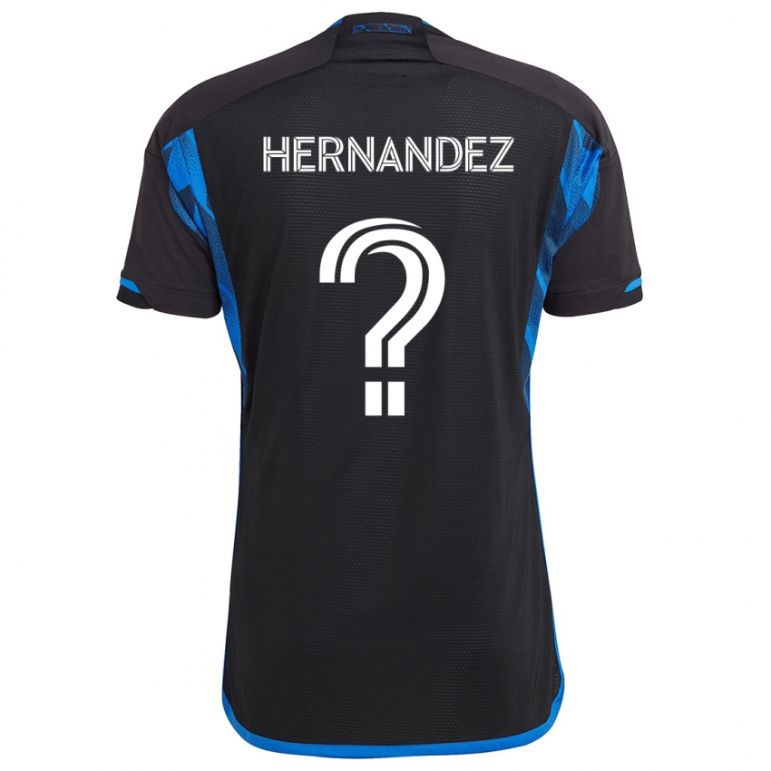 Kinderen Oliver Hernandez #0 Blauw Zwart Thuisshirt Thuistenue 2024/25 T-Shirt België