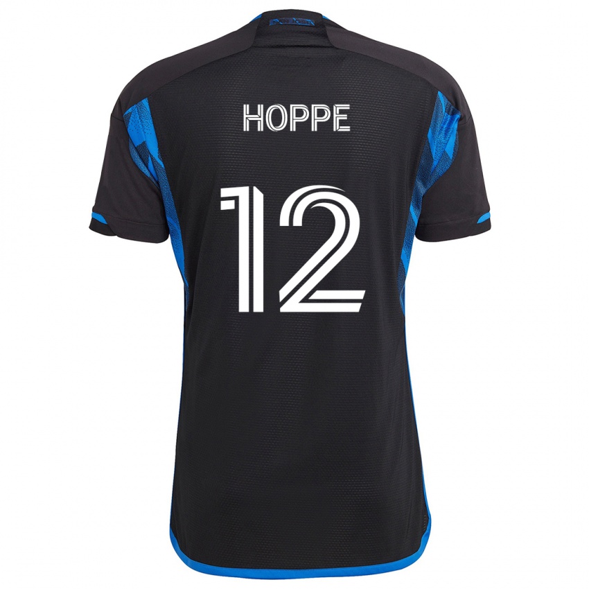 Kinderen Matthew Hoppe #12 Blauw Zwart Thuisshirt Thuistenue 2024/25 T-Shirt België