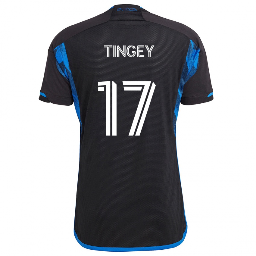 Kinderen Keegan Tingey #17 Blauw Zwart Thuisshirt Thuistenue 2024/25 T-Shirt België