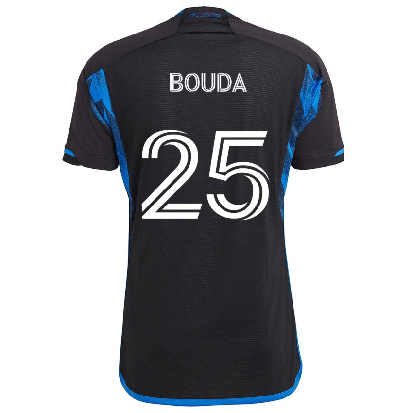 Kinderen Ousseni Bouda #25 Blauw Zwart Thuisshirt Thuistenue 2024/25 T-Shirt België