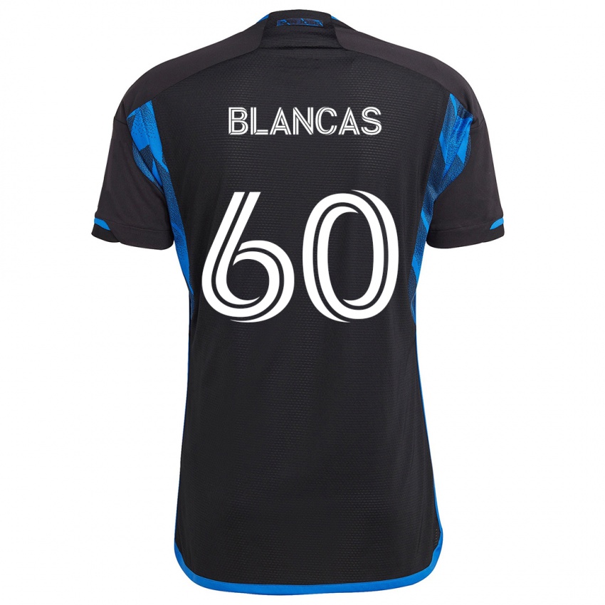 Kinderen Eduardo Blancas #60 Blauw Zwart Thuisshirt Thuistenue 2024/25 T-Shirt België