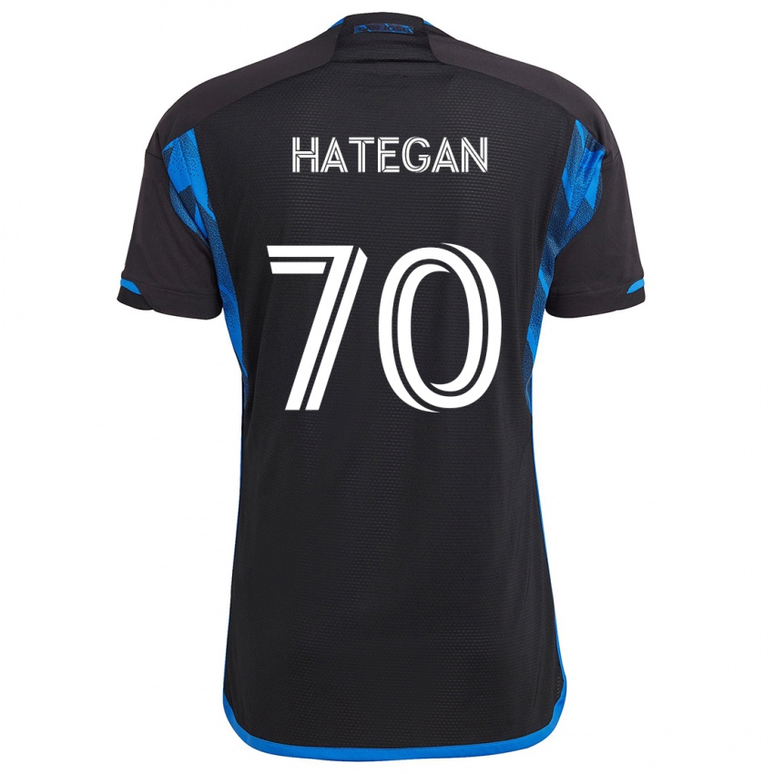 Kinderen Roberto Hategan #70 Blauw Zwart Thuisshirt Thuistenue 2024/25 T-Shirt België