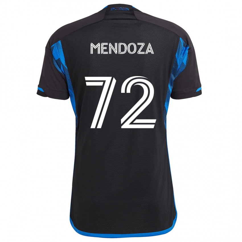 Kinderen Edwyn Mendoza #72 Blauw Zwart Thuisshirt Thuistenue 2024/25 T-Shirt België