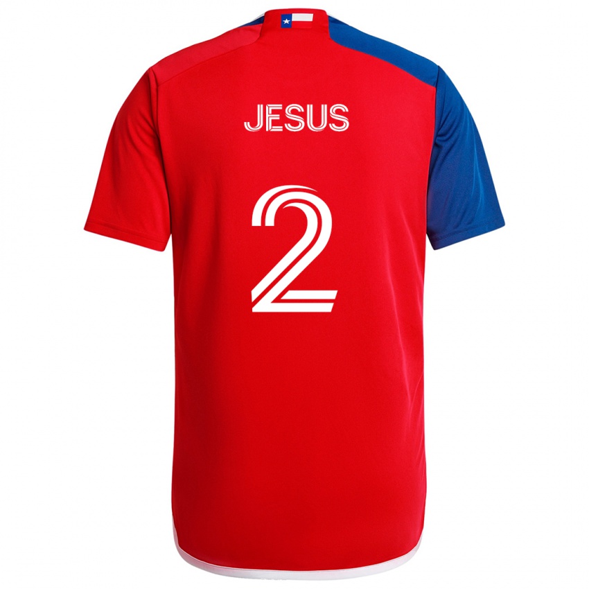 Kinderen Geovane Jesus #2 Blauw Rood Thuisshirt Thuistenue 2024/25 T-Shirt België