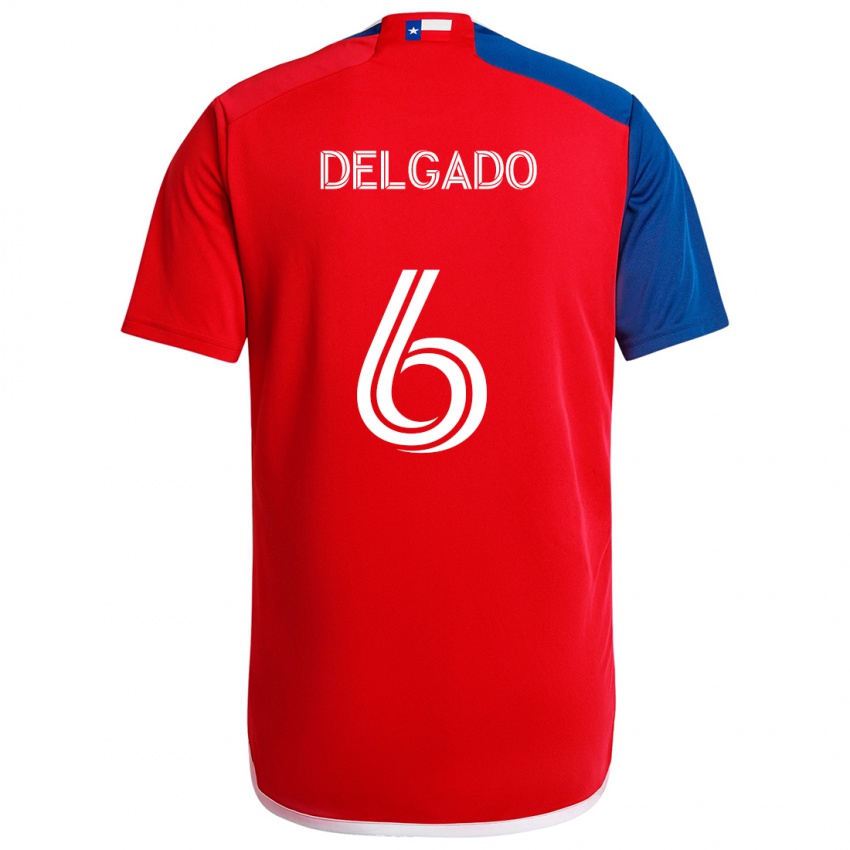 Kinderen Patrickson Delgado #6 Blauw Rood Thuisshirt Thuistenue 2024/25 T-Shirt België