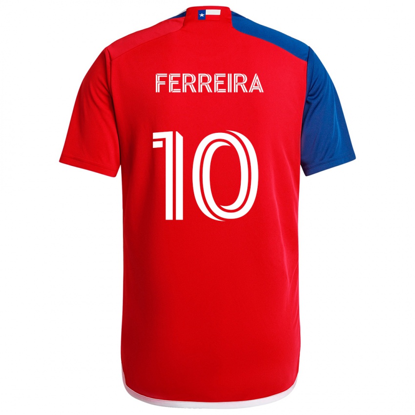 Enfant Maillot Jesús Ferreira #10 Bleu Rouge Tenues Domicile 2024/25 T-Shirt Belgique